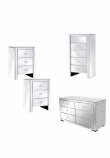 Daisey Mirrored 4 Piece Package Deal - G 